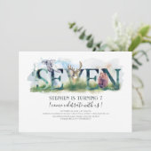 ウッドランドセブン – 第7誕生日招待状 招待状 (スタンド正面)