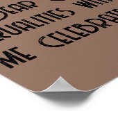 ウッドランドゼブラキッズクリスチャン祈りの言葉オンブラウン | ポスター (角)