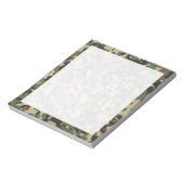 ウッドランドタンブラウングリーングレー迷彩柄カモフラージュ ノートパッド (回転)