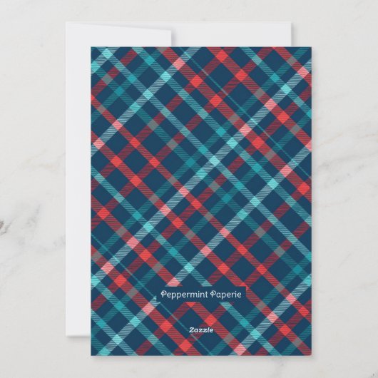 ウッドランドチップムンク明るいクリスマス素朴の森 シーズンカード (裏面)