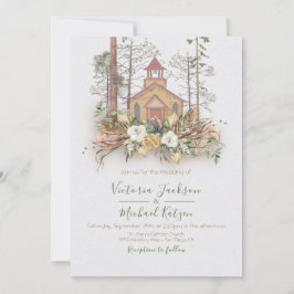 ウッドランドチャーチフォレスト結婚式招待状 招待状