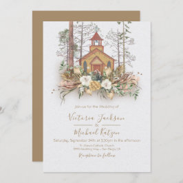 ウッドランドチャーチフォレスト結婚式招待状 招待状