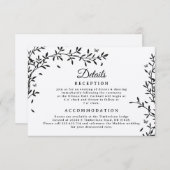 ウッドランドチャーム結婚の詳細カード 招待状 (正面/裏面)