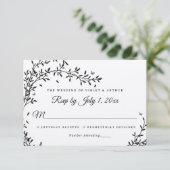 ウッドランドチャーム結婚式RSVP 招待状 (スタンド正面)