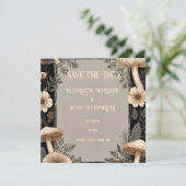 ウッドランドチャーム：植物性喜び結婚式の招待 招待状 (スタンド正面)