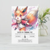 ウッドランドチルドレンキツネ誕生日 招待状 (スタンド正面)