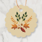 ウッドランドツインズベビーシャワーメッセージカード フェイバータグ (裏面)