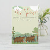 ウッドランドツインベビーシャワー招待状 招待状 (スタンド正面)