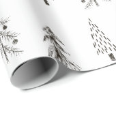 ウッドランドツリーウィンターラッピング紙 ラッピングペーパー (ロールコーナー)