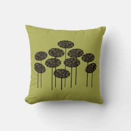 ウッドランドツリーズオン金ゴールド装飾用クッション クッション