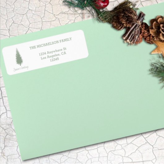 ウッドランドツリーズクリスマス差出人住所 ラベル