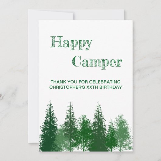 ウッドランドツリーズ誕生日 サンキューカード (正面)