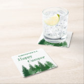 ウッドランドツリーズ誕生日 スクエアペーパーコースター (インサイチュ)