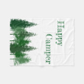 ウッドランドツリーズ誕生日 フリースブランケット (正面(横))