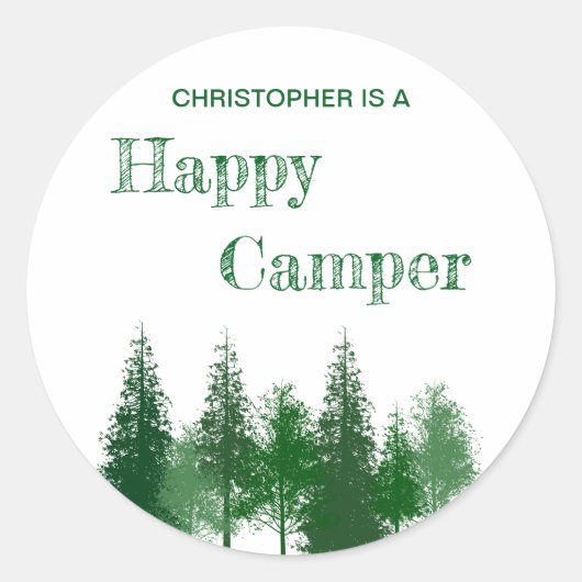 ウッドランドツリーズ誕生日 ラウンドシール (正面)