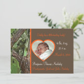 ウッドランドツリー迷彩柄ベビー 案内状 (スタンド正面)