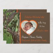 ウッドランドツリー迷彩柄ベビー 案内状 (正面/裏面)