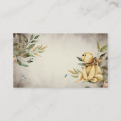 ウッドランドテディベアボーイベビーシャワーオムツラッフル エンクロージャーカード (裏面)