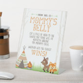 ウッドランドテントどのように大きいママの腹シャワーゲーム 台座サイン (インサイチュ)