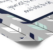 ウッドランドテーマベビーシャワーポスター – 造幣局， Navy, gr ポスター (角)