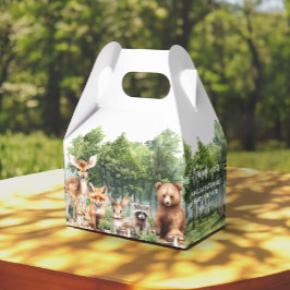 ウッドランドテーマベビーシャワー フェイバーボックス