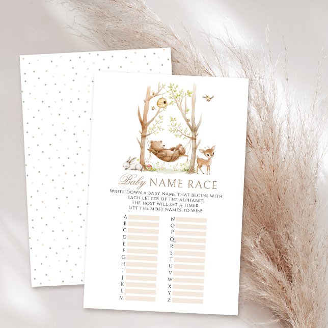 ウッドランドテーマ森林動物の赤ちゃんシャワーゲーム (クリエイターアップロード済み)