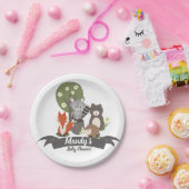 ウッドランドテーマ森林動物 ペーパープレート (パーティー)