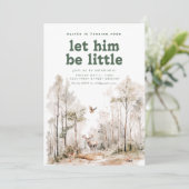 ウッドランドテーマ誕生日パーティーへの招待 招待状 (スタンド正面)