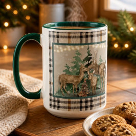 ウッドランドディアのクリスマス祝いカラーマグ マグカップ