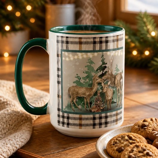 ウッドランドディアのクリスマス祝いカラーマグ マグカップ