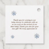 ウッドランドディアアニマルベビーシャワーメッセージカード フェイバータグ (裏面)