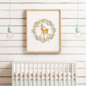 ウッドランドディアアニマル子供部屋アートキッズウォール ポスター