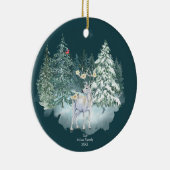 ウッドランドディアウィンターフォレスト セラミックオーナメント (右)