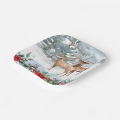 ウッドランドディアクリスマス ペーパープレート (傾斜あり)