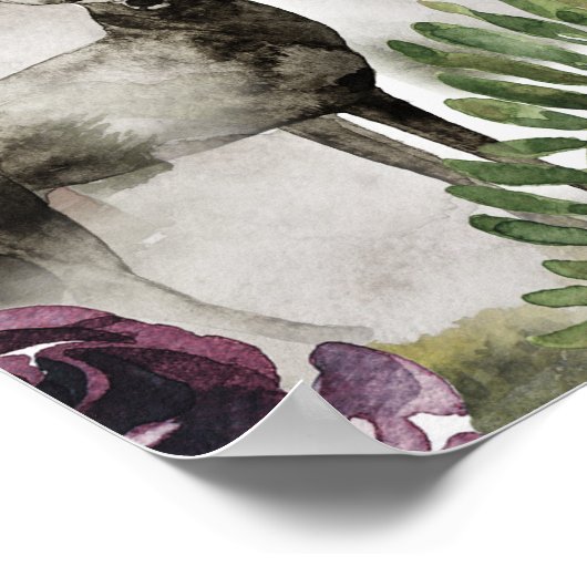 ウッドランドディアスタグフォレストウッドランドのシーティングチャート ポスター (角)