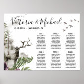 ウッドランドディアスタグフォレストウッドランドのシーティングチャート ポスター (正面)