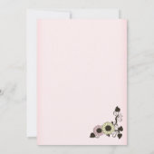 ウッドランドディアソフトピンクエンチャントメント結婚ズ 招待状 (裏面)