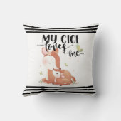 ウッドランドディアドーとベビー子女My Gigi Loves Me クッション (裏面)