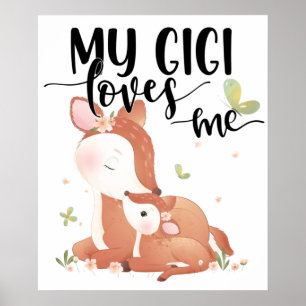 ウッドランドディアドーとベビー子女My Gigi Loves Me ポスター
