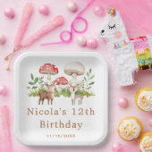 ウッドランドディアバースデーパーティー ペーパープレート (パーティー)