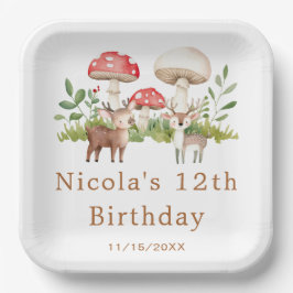 ウッドランドディアバースデーパーティー ペーパープレート