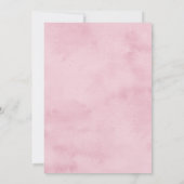 ウッドランドディアピンクグリーナリーガールファースト誕生日 招待状 (裏面)