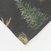 ウッドランドディアファウンパターンベビーグリーンベビー名 フリースブランケット (角)