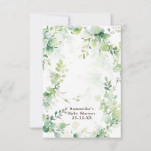 ウッドランドディアフォレストグリーン男の赤ちゃんシャワー サンキューカード (裏面)