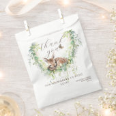 ウッドランドディアフォレストグリーン男の赤ちゃんシャワー フェイバーバッグ (クリップ留めされた状態)