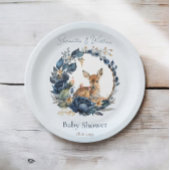 ウッドランドディアブルーフラワーズボホ離れ ペーパープレート