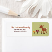 ウッドランドディアプリント可能住所 シール (インサイチュ)