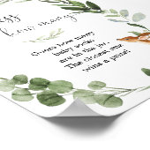 ウッドランドディアベイビーシャワーゲーム数を推測 ポスター (角)