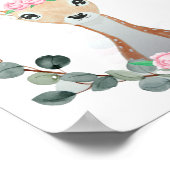 ウッドランドディアベビーガールシャワーギフト ポスター (角)