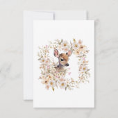 ウッドランドディアベビーシャワーガール サンキューカード (裏面)